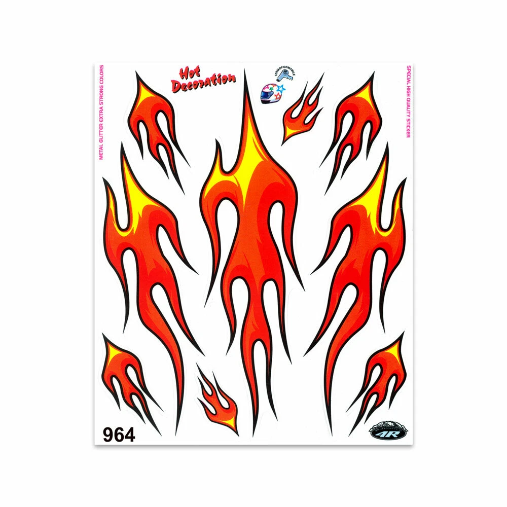 Adesivos Stickers Chamas 20 X 24 Cm