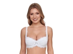 2026 susa 8033 3 Brassière Feminina Wiesn Zauber Branco Bordado de Dentela Sutiã Meia Copa com Arame Interno Remodelado