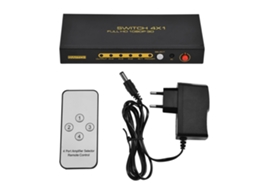 Switch Hdmi Com 5 Entradas 4k E Controle Remoto