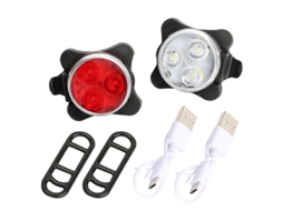 Lurelia Luz De Bicicleta Recarregável Usb 500 Mah, Branco / Vermelho, G