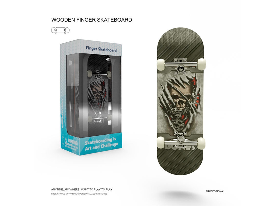Fingerboard Profissional de Madeira Natural de Ácer Monopatim para Dedos Finger Skate Pequen 29x99mm YUYSAN szhy24