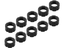 Porcas de fixação em plástico transparente com adaptador de junta esférica de 17 mm compatível com Grelhas.