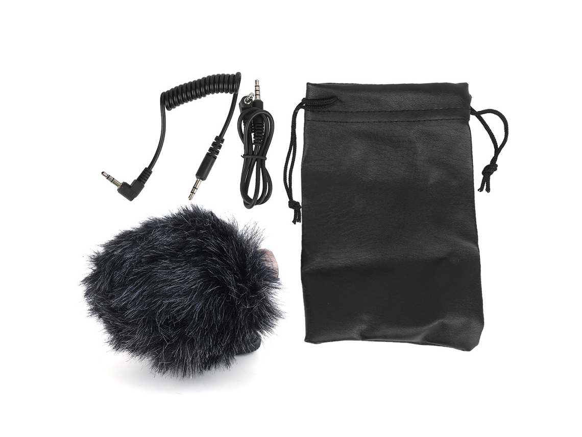 Mini Portable 3.5mm Condenser Microphone Phone Video Record Camera Interview Mic With Muffgold LAXISCREED