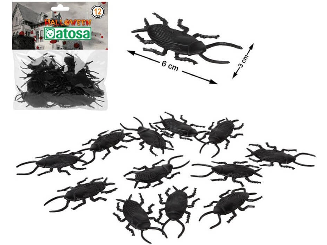 Saco DISFRAZZES 12 Baratas (6 cm - Halloween)