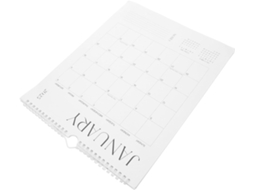 Calendário De Parede Minimalista De 18 Meses , Papel Resistente, Calendário Mensal Vertical Em Inglês Gokoco (2025 2026)