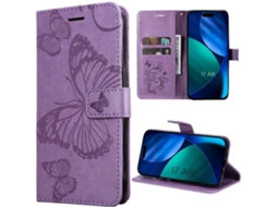 Capa Protetora - E.f.connection - Para Iphone Air - Couro Sintético Resistente Com Estampa De Borboleta Roxa