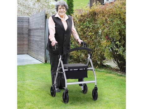 Andarilho HOMCOM com Assento e Apoio de Pés Dobrável