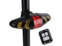Luzes De Sinalização Traseira Para Bicicleta, Sinalizadores De Viração Sem Fio Com Controle Remoto, Ipx2 À Prova D'água
