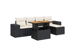 Garden Sofa Set, Garden Sofa Sets Vidaxl Preto Rattan / Vime (n/a)