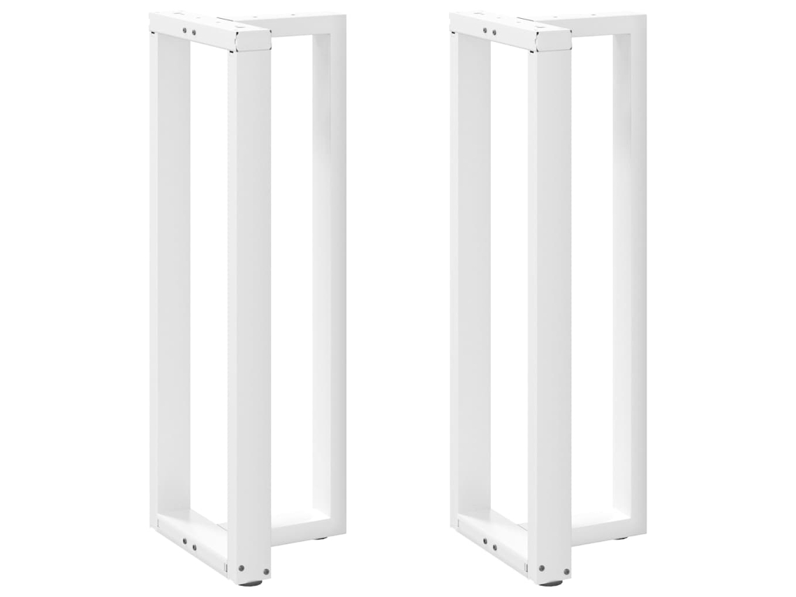 Vidaxl Pés De Mesa De Bar Em Forma De T, 2 Peças, Branco, 40x35x(110-111) Cm, Aço