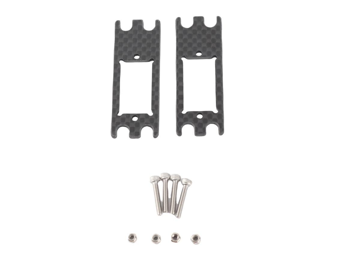 Placa Adaptadora De Servo De Fibra De Carbono Leve Preta Para Carro Rc Vp Vs4 10 Vs4 10 Pro 2 Pcs