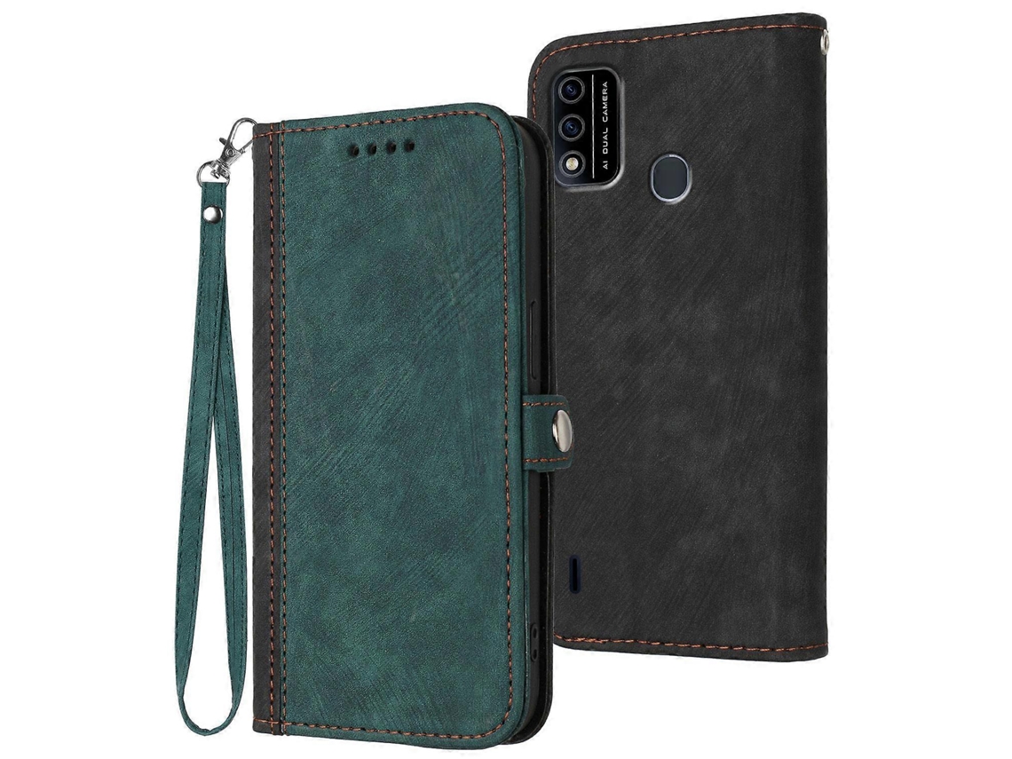 Capa De Couro Para Celular Com Alça De Mão Dupla E Fivela Lateral