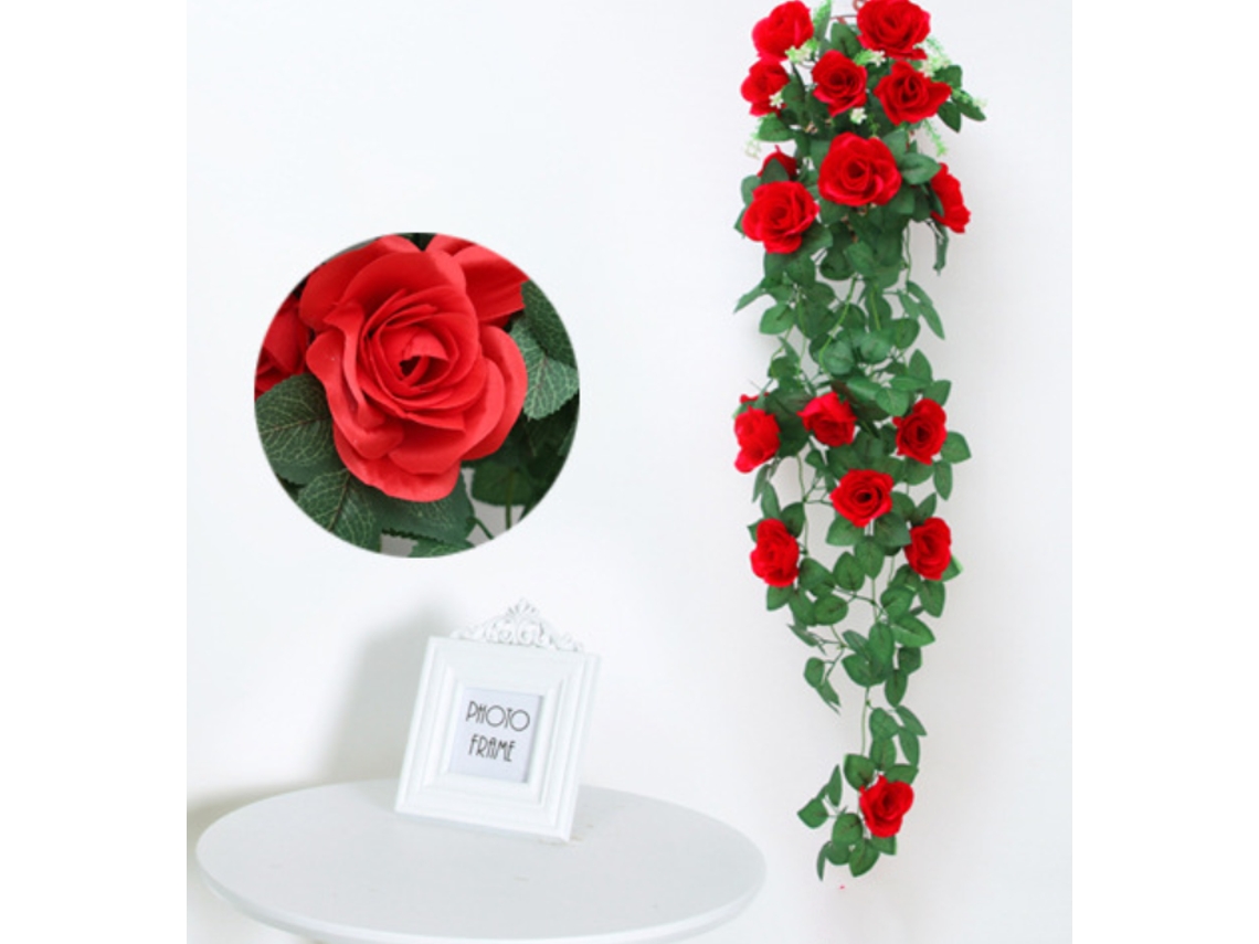 2 Rosas Artificiais, Flores Artificiais, Plantas Artificiais Suspensas AQUAFORGE
