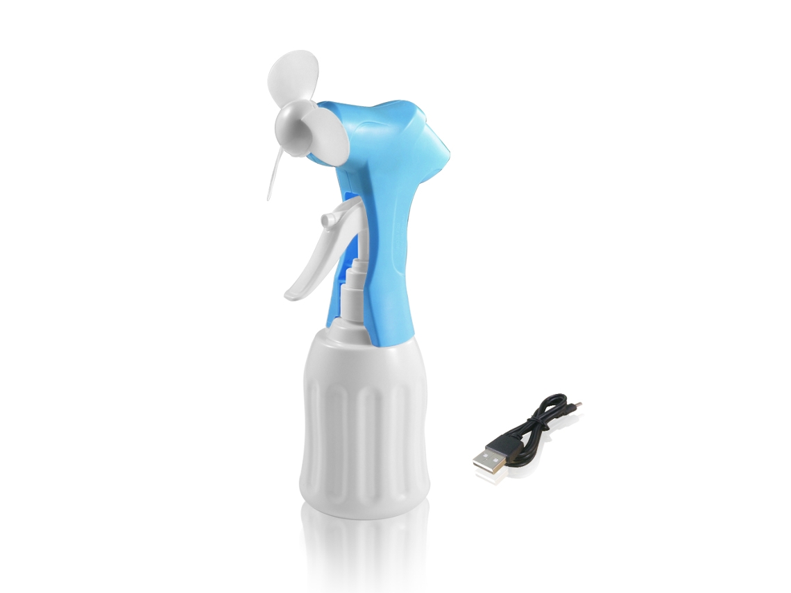 Laxiscreed Ventilador Elétrico Mini Recarregável Por Usb Com Pulverização De Água E Função Umidificante