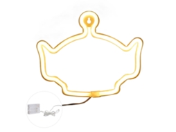 Luz neon LED 200lm, à prova d'água, recarregável, USB, PVC, quente, para quarto | S/MARCA