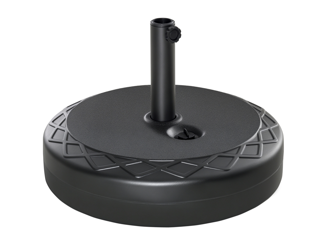 Base Ø55cm, 30kg, Plastica, Pali Ø38-48mm, Nero, ZENCORE SERVICES