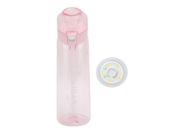 Botella Air Water Up Con Cápsulas de Sabor Caña Straw Deportiva Anti fugas Flujo Rápido 650ml Rosa