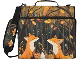 Pasta Fichário De 3 Argolas Fox Folhas Com Compartimento Para Laptop E Tecido Resistente À Água, Tipo Pasta Com