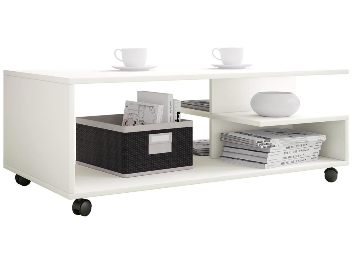 Mesa De Centro Com Rodízios Stango Xl Vcm