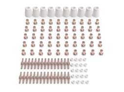 110 peças consumíveis de corte plasma para tocha PT31 LG40, máquinas, eletrodos, bicos, anéis, copo de cobre