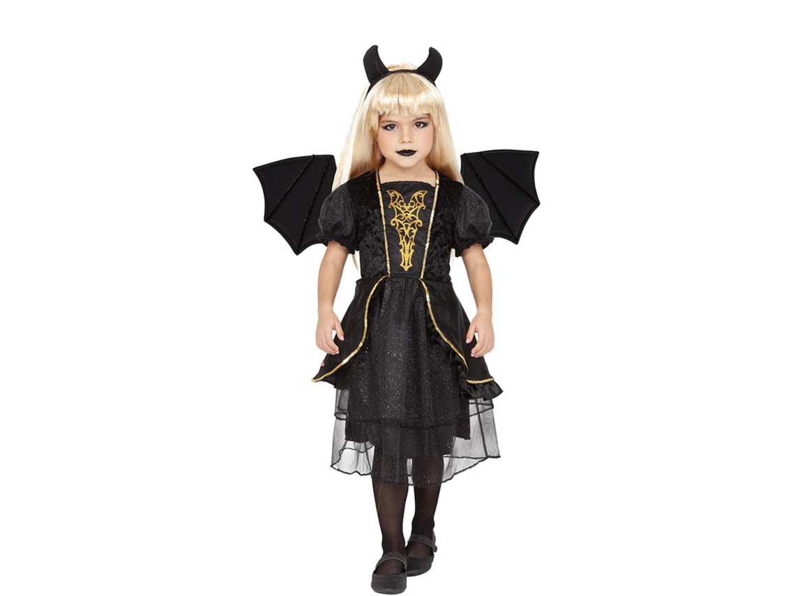 Fato de Dark Devil com asas e fita para a cabeça para menina