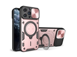 Suporte Casa Quedas Slide Para Iphone 11 Pro Max Pele Sintética Rosa