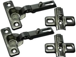Pacote Com 24 Mini Dobradiças Ocultas Para Armários, Parafusadas A 95° Com Parafusos Bzp.