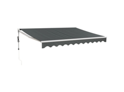 Automatic Retractable Awning, Automatic Retractable Awnings Vidaxl Antracite Tecido (3.5 X 2.5 M)