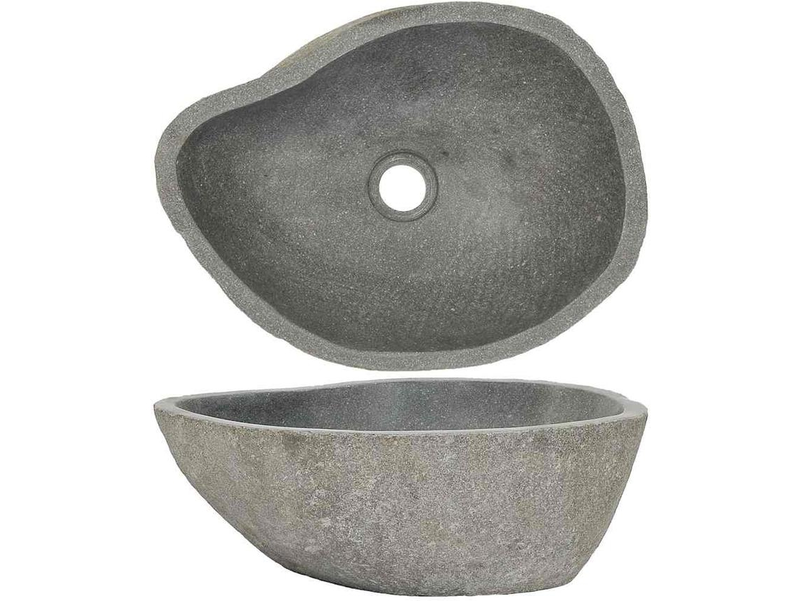 Lavatório Vidaxl Cinzento-acastanhado Pedra ((37-46)x(29-36)cm)