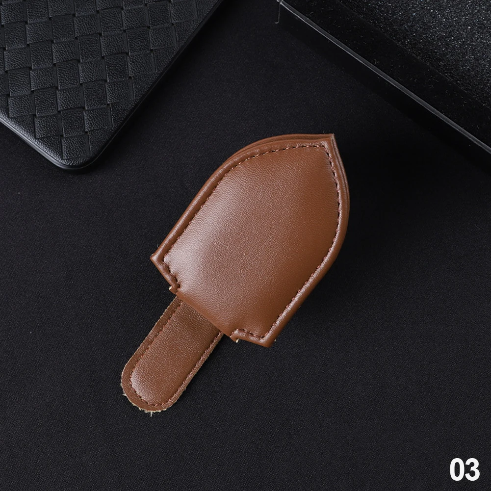 Suporte para Óculos de Carro, Clipe Universal para Quebra, de Couro Microsoft, com Clipe para Ingresso ~00988 AQUAFORGE