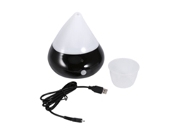 Laxiscreed Difusor De Aromaterapia Ultrassônico Com Padrão De Madeira, Umidificante Preto, Cabo Usb Incluído
