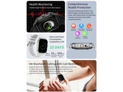 Smart Watch I120 1 95 Polegadas Bluetooth Chamada Monitoramento De Saúde 100 Modos Esportivos Ip76 À Prova D Água Dourado Yunzii