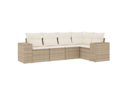 Garden Sofa Set, Garden Sofa Sets Vidaxl Bege Rattan / Vime (n/a)