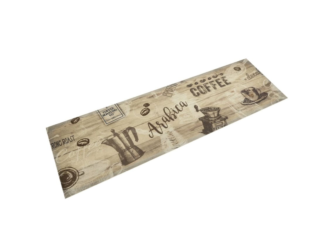 Conjunto 1 Tapete De Cozinha Vidaxl Marrom Poliamida (150 X 45 X 0.5 Cm)