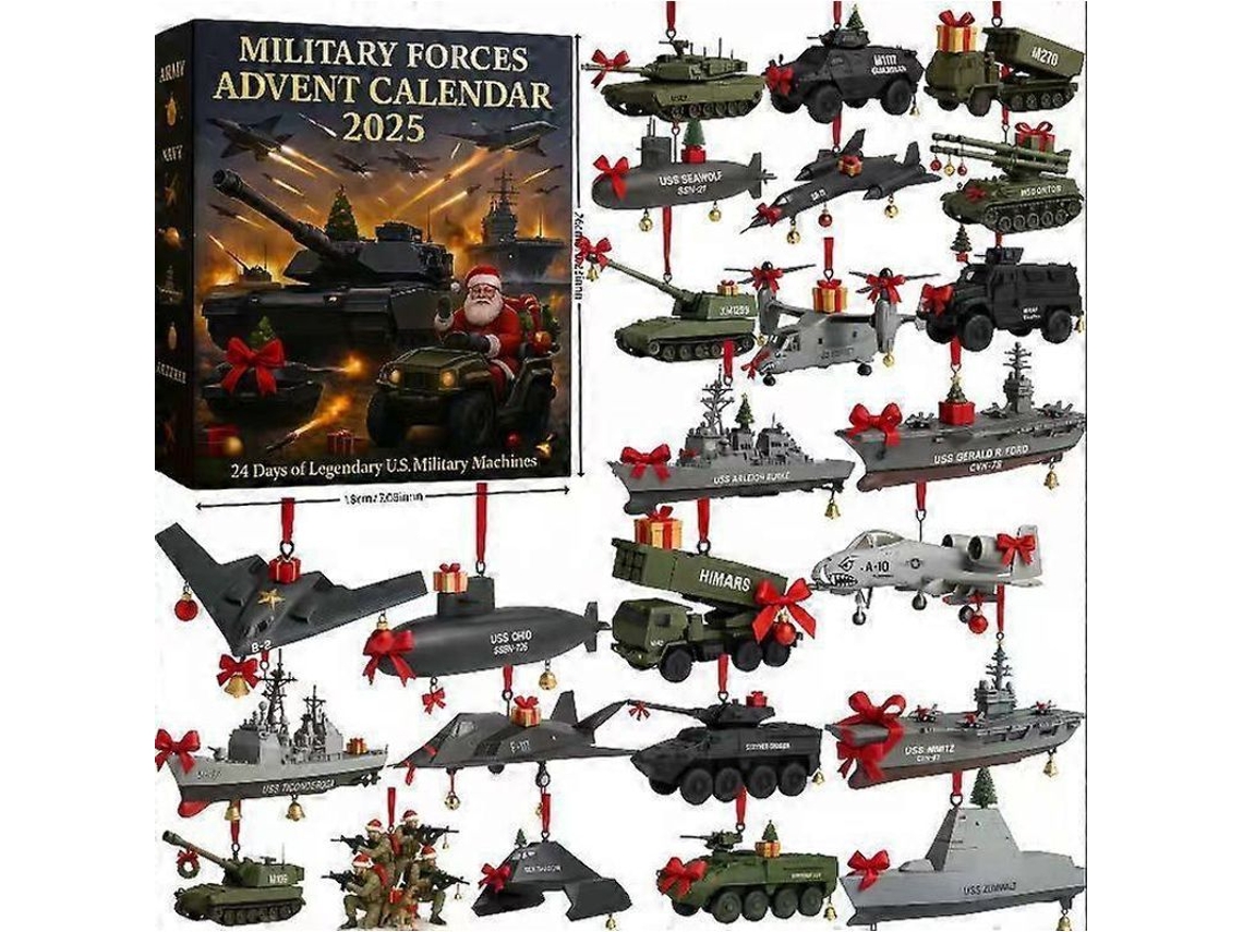 Calendário de Avento de Natal 2025 em Acrílico com equipamento militar Nova Line