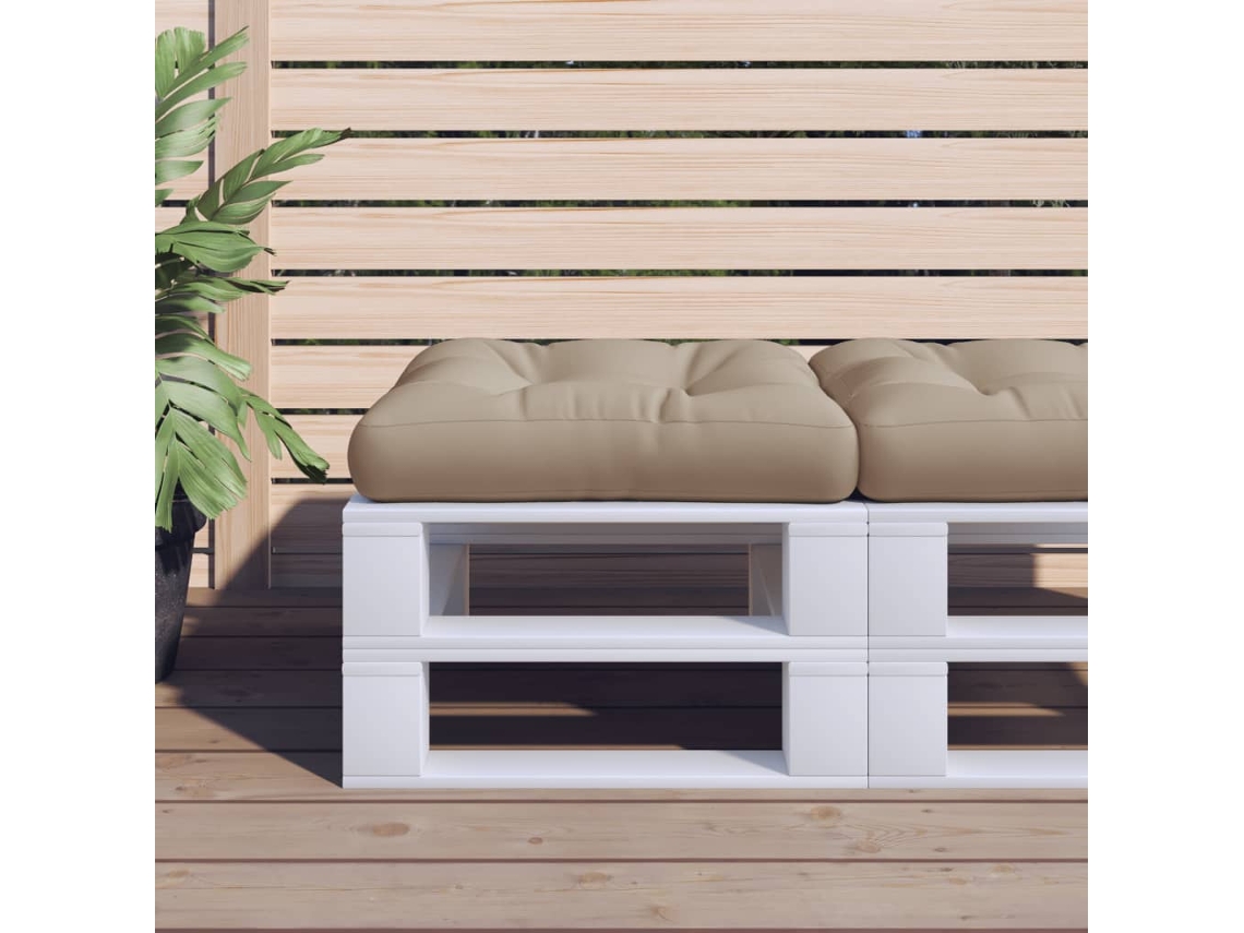 Vidaxl Almofadão Móveis Paletes 60x61,5x10cm Tecido Cinza-acastanhado