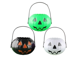 3 Unidades De Balde De Abóbora De Halloween Para Decoração De Halloween Allinless