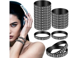 Pulseiras De Silicone Confortáveis Tehaux Com Notas Musicais Pretas, 24 Unidades, Criam Um Ambiente Animado Em Festivais E
