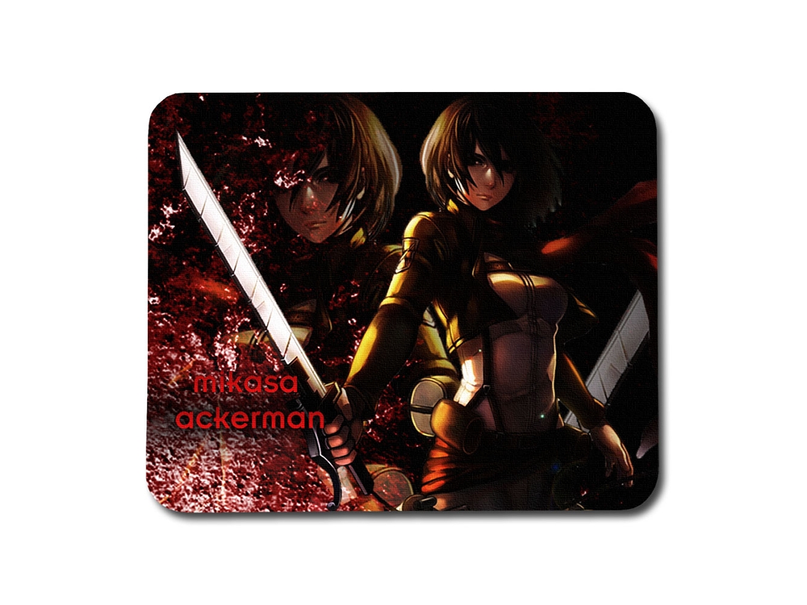 Mouse Pad Da Mikasa Ackerman De Ataque Dos Titãs Brilvibera