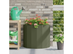 Vidaxl Floreira Verde Oliva 60 X 30 X 50 Cm Aço
