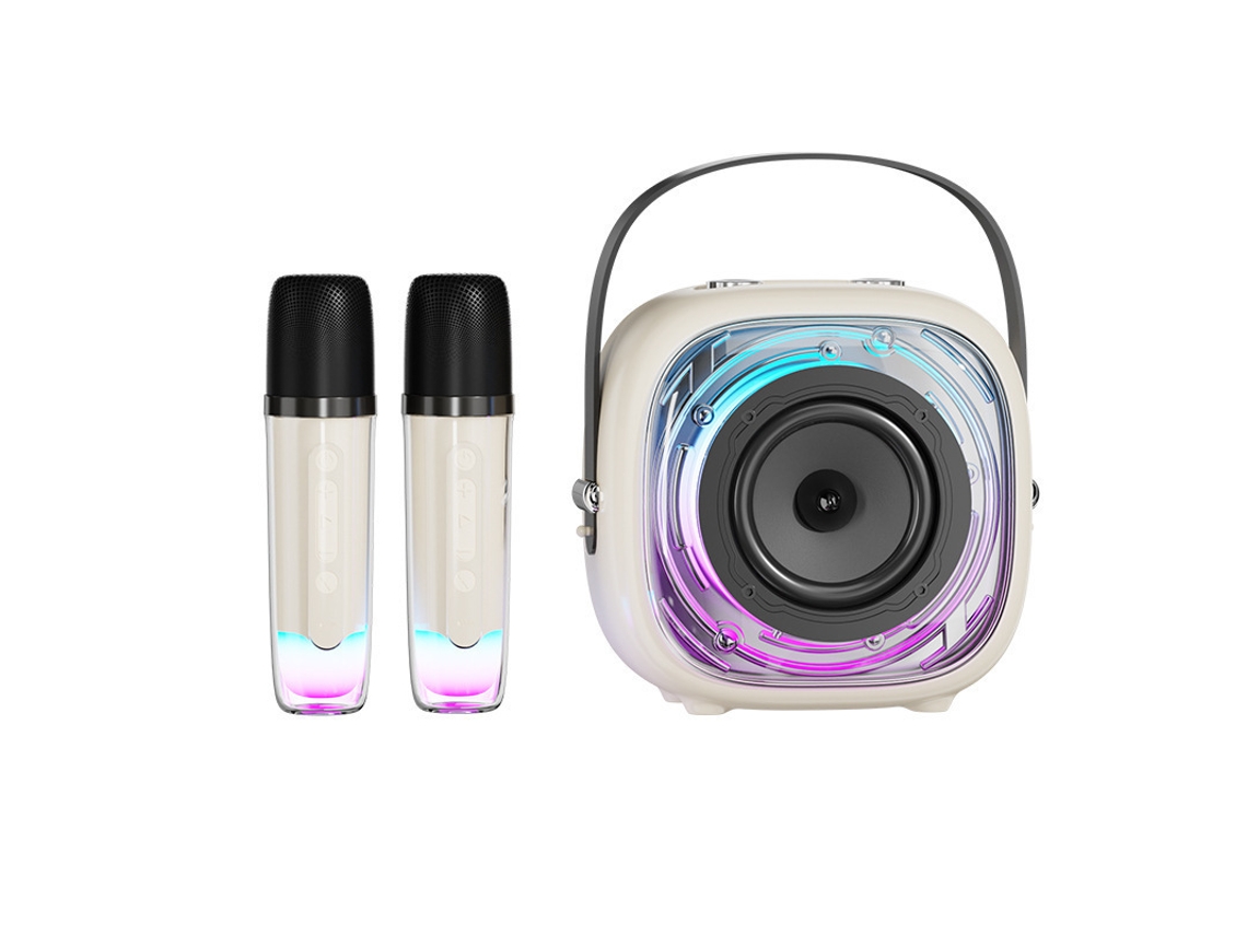 (branco) Caixa De Som Bluetooth Com Microfone, Mini Caixa De Som Hifi
