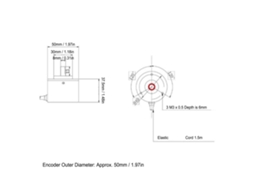 Encoder Incremental Rotativo 2 Fases 50mm 360p/r