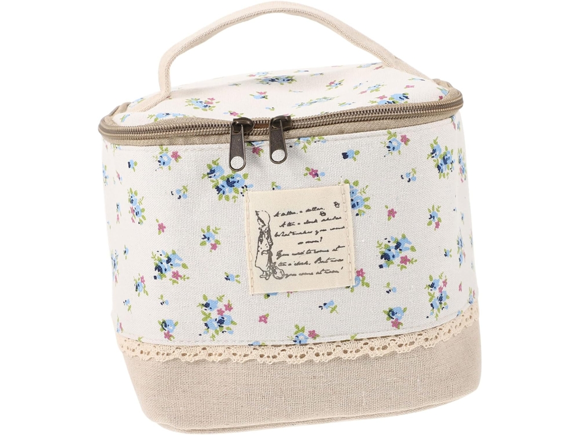 Bolsa De Maquiagem Grande Multifuncional Em Algodão E Linho, Ideal Para Escritório E Estudantes.