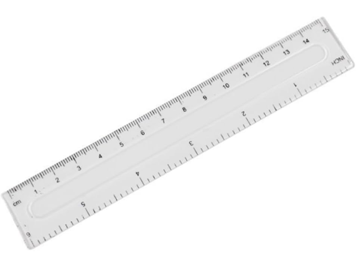 Conjunto de réguas, design prático e fácil de transportar, réguas de plástico transparente de 15 cm para decoração escolar.