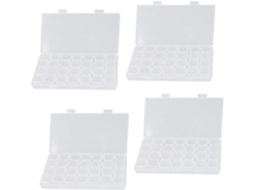 De 4 Caixas Organizadoras Para Bordados Em Diamante Nuobesty, Cada Uma Com Compartimentos Transparentes.
