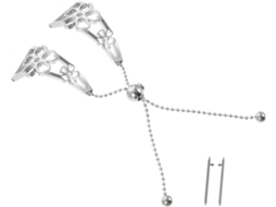 Relógio Com Pulseira Vazada De Aço Inoxidável Prateado E Detalhe