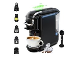 H2b 20 Bar Máquina De Café Expresso Monodose 5 Em 1 ,para Nespresso Original/dolce Gusto/lavazza Mio/lor/café Em Pó E Envelopes De Pó,preto Hibrew