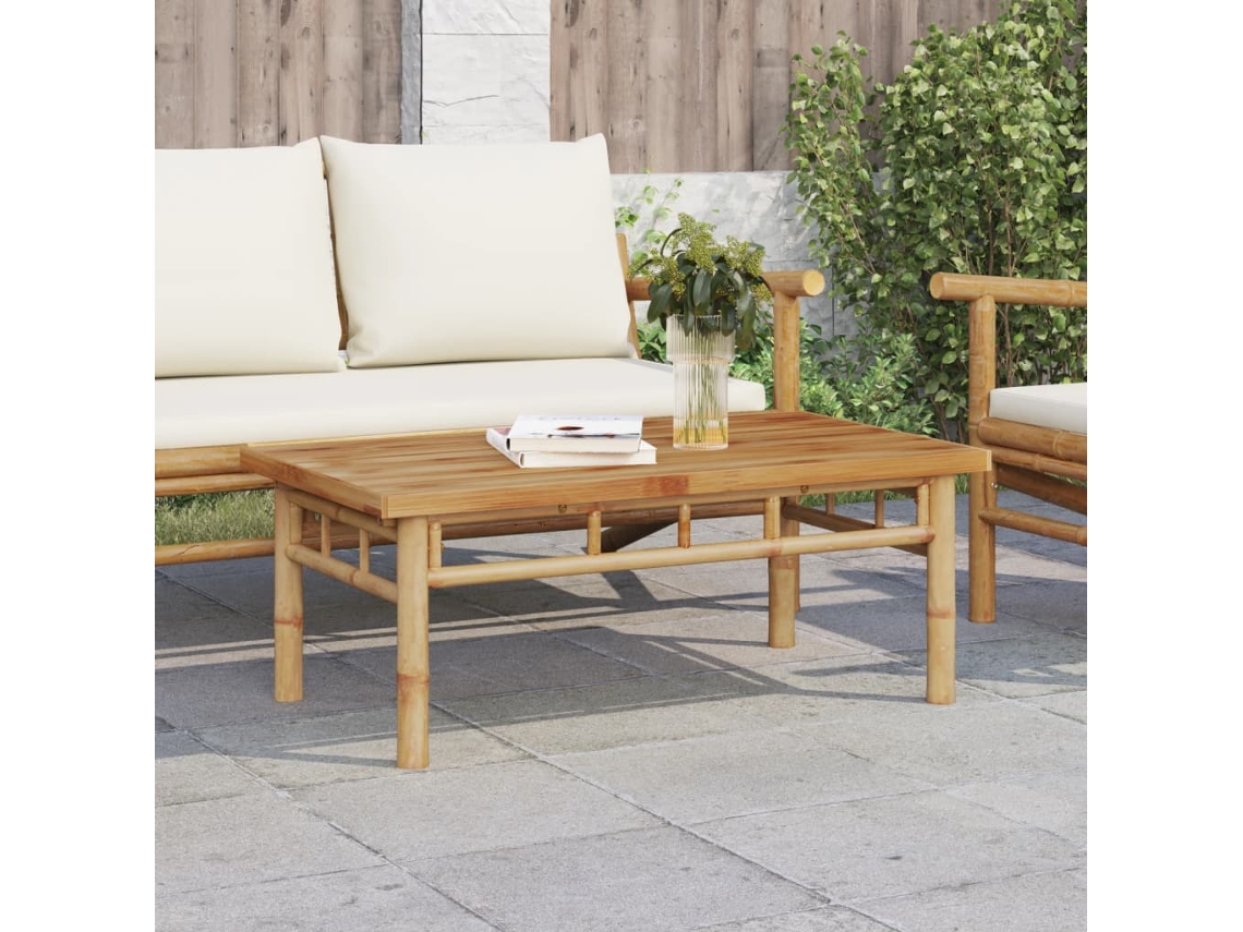 Vidaxl Mesa De Centro 90x50x35 Cm Bambu