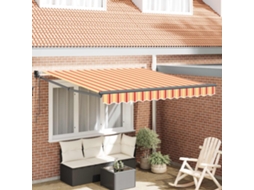 Vidaxl Toldo Retrátil Amarelo E Laranja 350 X 250 X 165 Cm