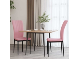 Vidaxl Cadeiras De Jantar 2 Pcs Veludo Rosa